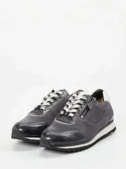 Hassia – Sneaker aus Veloursleder mit Kroko-Details