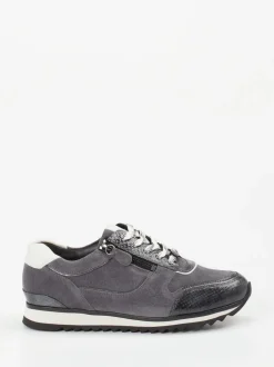Hassia – Sneaker aus Veloursleder mit Kroko-Details