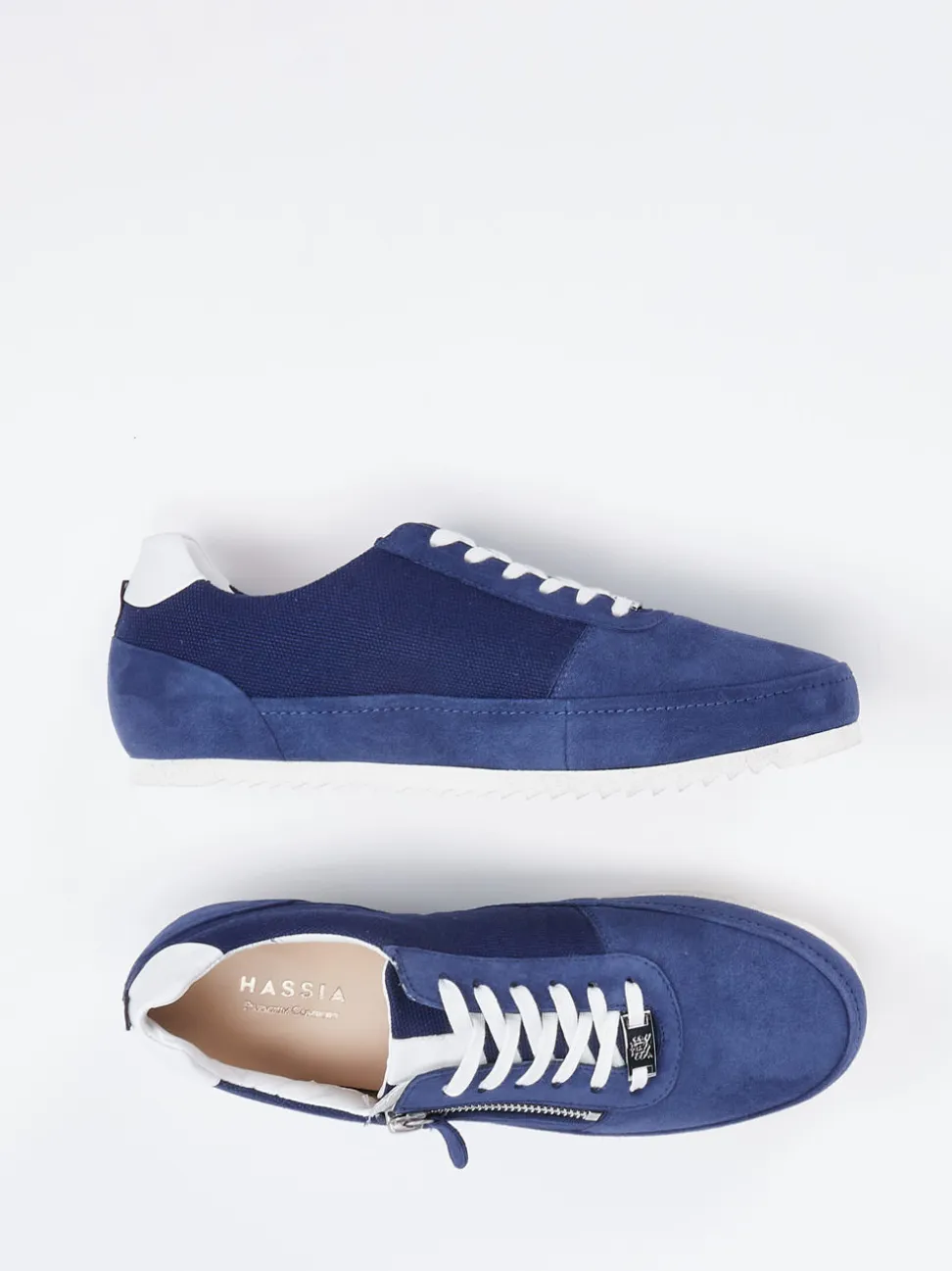 Hassia – Sneaker aus Veloursleder in Kobaltblau