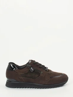 Hassia – Sneaker aus Veloursleder in Dunkelbraun