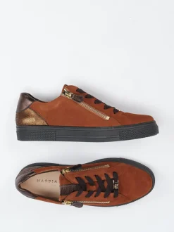 Hassia – Sneaker aus Veloursleder in Rostbraun