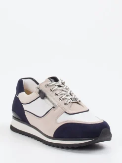 Hassia – Sneaker aus Veloursleder und Leder mehrfarbig