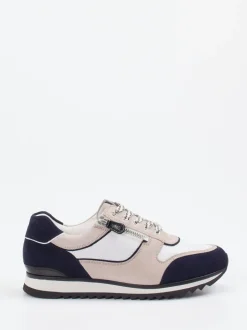 Hassia – Sneaker aus Veloursleder und Leder mehrfarbig