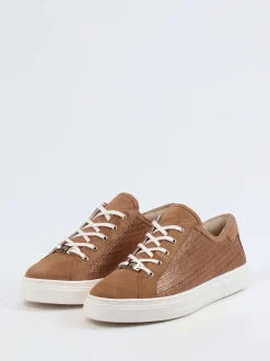 Hassia – Sneaker aus Veloursleder cognacfarben