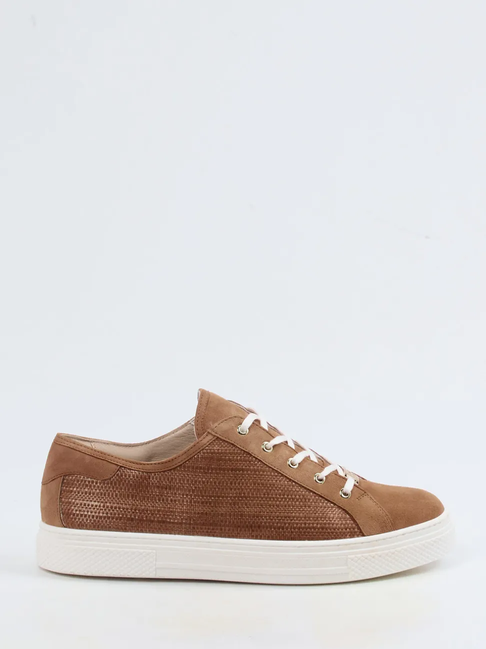 Hassia – Sneaker aus Veloursleder cognacfarben