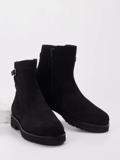 Hassia – Stiefelette aus Veloursleder schwarz