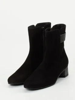 Hassia – Stiefeletten aus Veloursleder schwarz