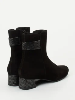 Hassia – Stiefeletten aus Veloursleder schwarz