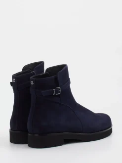 Hassia – Stiefeletten aus Veloursleder Dunkelblau