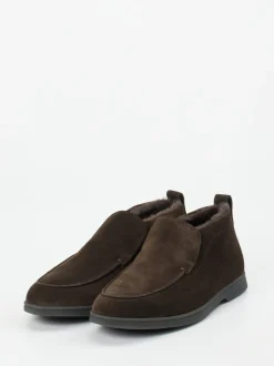 Henderson – Hausschuh aus Veloursleder dunkelbraun