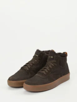 Henderson – High-Top Sneaker aus Veloursleder braun
