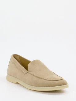 Henderson – Loafer aus Veloursleder in Beigebraun