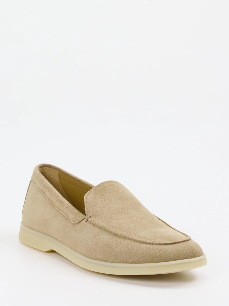 Henderson – Loafer aus Veloursleder in Beigebraun