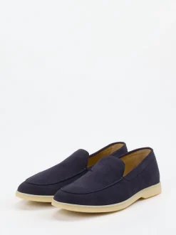 Henderson – Loafer aus Veloursleder Dunkelblau