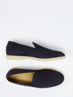 Henderson – Loafer aus Veloursleder Dunkelblau