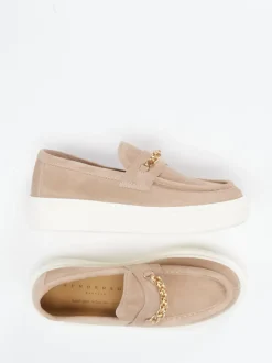 Henderson – Loafer aus Veloursleder Sandbeige