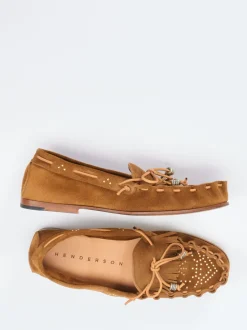 Henderson – Mokassins aus Veloursleder cognacbraun
