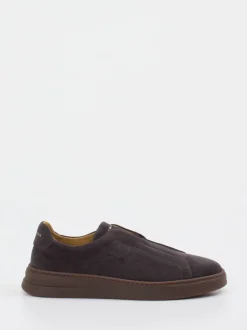 Henderson – Slip-On Sneaker aus Veloursleder braun