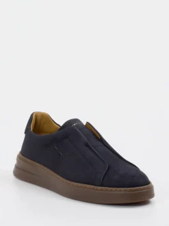 Henderson – Slip-On Sneaker aus Nubukleder dunkelblau