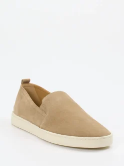 Henderson – Slipper aus Veloursleder sandfarben
