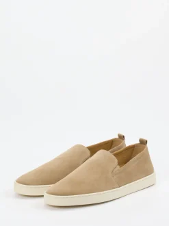 Henderson – Slipper aus Veloursleder sandfarben
