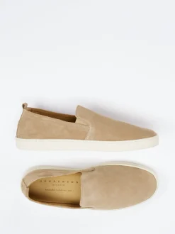 Henderson – Slipper aus Veloursleder sandfarben