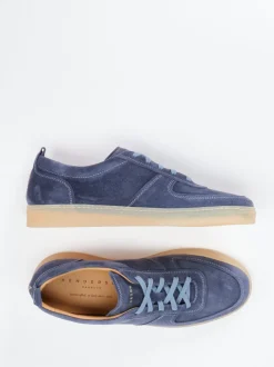 Henderson – Sneaker aus Veloursleder blaugrau