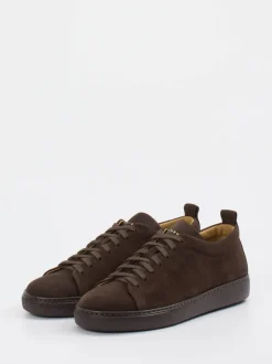 Henderson – Sneaker aus Veloursleder schokoladenbraun