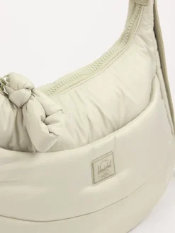 Herschel – Hobo Bag aus Textil in Cremeweiß