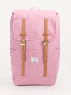 Herschel – Rolltop-Rucksack aus Textil in Altrosa