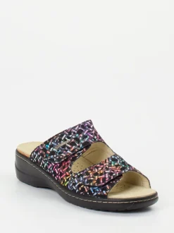 Hickersberger – Komfort-Pantolette aus geprägtem Leder Multicolor
