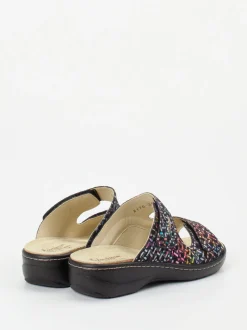 Hickersberger – Komfort-Pantolette aus geprägtem Leder Multicolor