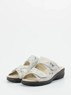 Hickersberger – Komfort-Pantolette aus geprägtem Leder beige