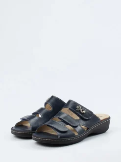 Hickersberger – Komfort-Pantoletten aus Kalbleder Blau