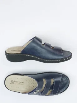 Hickersberger – Komfort-Pantoletten aus Kalbleder Blau