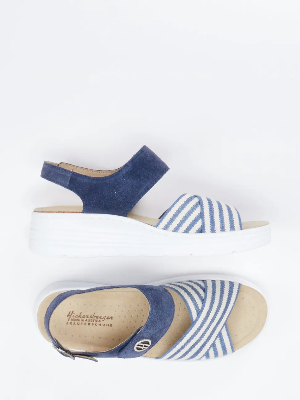 Hickersberger – Komfort-Sandale aus Textil in Blau