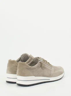 Hickersberger – Komfort-Sneaker aus Veloursleder beige
