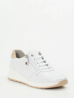 Hickersberger – Komfort-Sneaker aus Stretchleder weiß