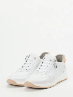 Hickersberger – Komfort-Sneaker aus Stretchleder weiß