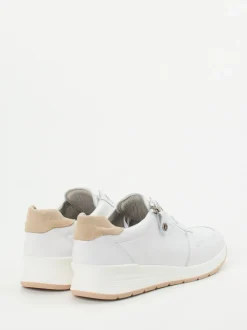Hickersberger – Komfort-Sneaker aus Stretchleder weiß