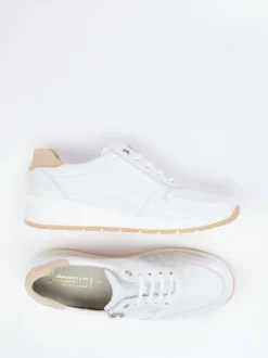 Hickersberger – Komfort-Sneaker aus Stretchleder weiß