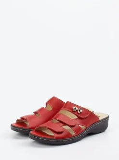Hickersberger – Pantolette aus Kalbleder tomatenrot