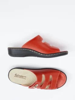 Hickersberger – Pantolette aus Kalbleder tomatenrot