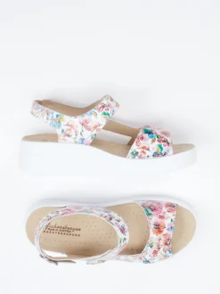Hickersberger – Sandalen aus geprägtem Leder multicolor