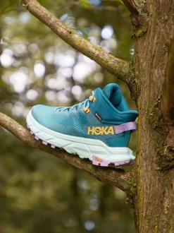HOKA – Trailrunning-Schuhe aus Mesh und Synthetik Petrol