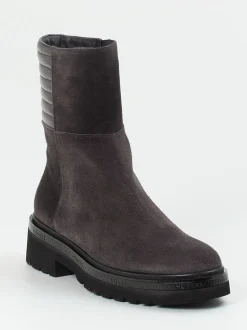 Homers – Ankle Boots aus Veloursleder Anthrazit