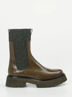 Homers – Chelsea Boots aus Kalbleder in Olivgrün