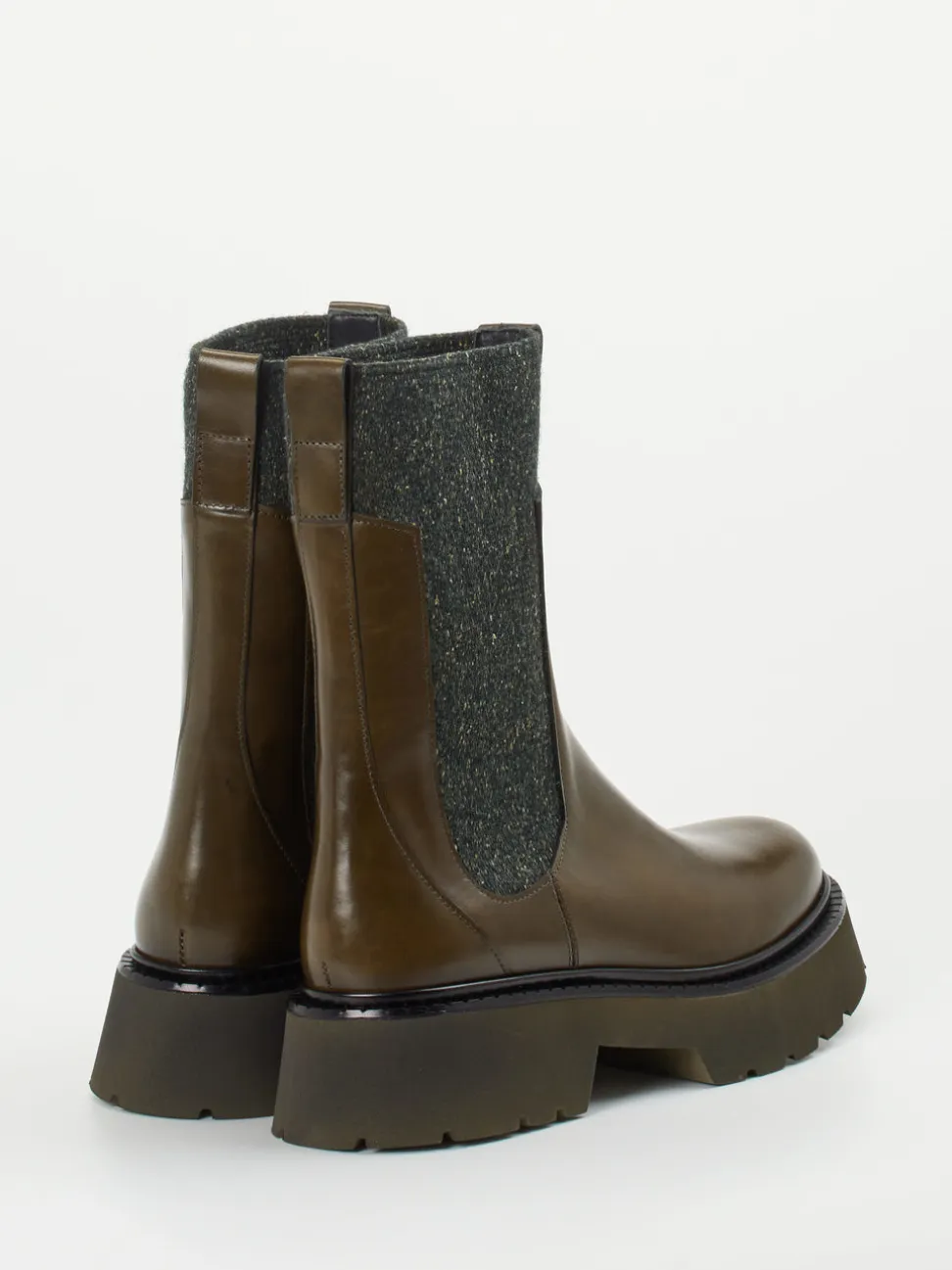 Homers – Chelsea Boots aus Kalbleder in Olivgrün