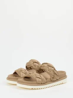 Homers – Sandalen aus Lammleder in Sandbeige