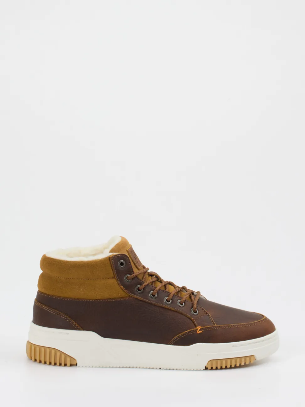 HUB – High-Top Sneaker aus Kalbleder braun